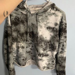 Tie dye cropped hoodie